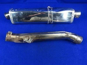 02 Kawasaki ZX9R Yoshimura Slip On Exhaust w/ Mid Pipe DAMAGED ZX9 ZX900 00 #21 - Picture 1 of 12