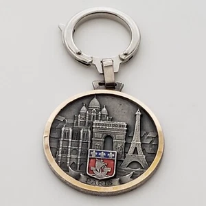 Paris France Keychain Keyring Enamel City Crest Coat of Arms A.A. Derose - Picture 1 of 5