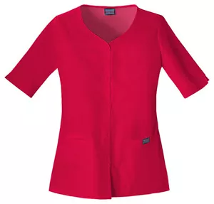 Cherokee 4730 Button Front Top (Red) - Picture 1 of 4
