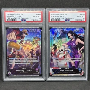 PSA 10 Set One Piece Card PSA Magazine Monkey D. Luffy Boa Hancock English Promo - Bild 1 von 5