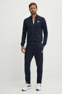 EA7 UOMO TUTA FULLZIP COTONE FELPATO EMPORIO ARMANI art. 8NPV67 PJVTZ - 1562 BLU - Foto 1 di 11