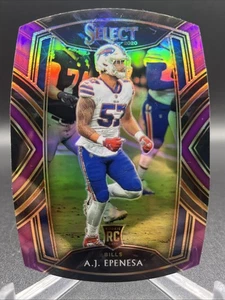 Panini Select NFL A.J. 2020 Epenesa #295 púrpura Prizm troquelado novato - Imagen 1 de 2