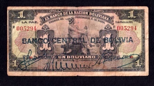 Bolivia 1 Boliviano P-112 1911-1929 en muy buen estado + - Imagen 1 de 2