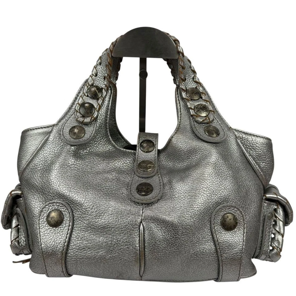 Bolso de Mano Chloé Silverado Vintage Cuero Plateado Auténtico Usado de Japón Foto 1 de 4