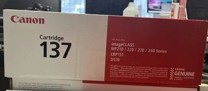 Canon 137 czarny kaseta z tonerem o standardowej wydajności oryginalna fabrycznie nowa zapieczętowana - Zdjęcie 1 z 1