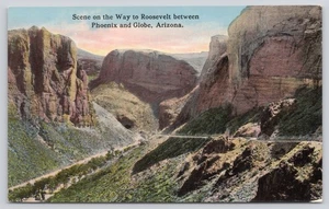 Scene on the Way to Roosevelt Between Phoenix and Globe Arizona AZ Postcard - Picture 1 of 2