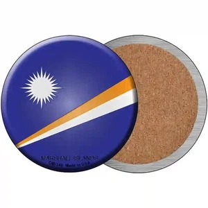 Marshall Islands Country Novelty Circle Coaster Set of 4 - Picture 1 of 7