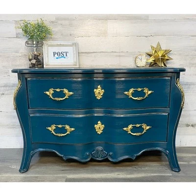 Cómoda Provincial Francesa Drexel Acabada 2 Cajones  Foto 1 de 4