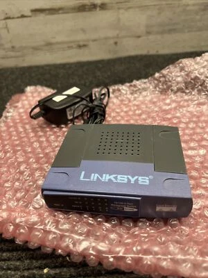 Used 10/100 5-Port EtherFast Workgroup Switch Cisco Linksys EZXS55W  & Ac Power - Image 1 of 4