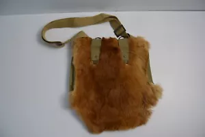 Vintage Kozak 2 Military Bag Ukranian Fur Lined Personnel Infantry Boho Purse - Picture 1 of 23