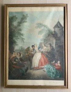 Antique Print F Petitjean Mezzotint by Virtue & Co Blind Mans Bluff Signed 1910 - Picture 1 of 11