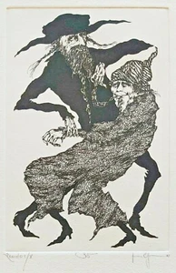 Gertrude DEGENHARDT Original Aquatinta Radierung 1977 RONDO #35 - Nr. "I/X" - Bild 1 von 4