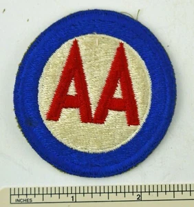 original WW2 US ARMY ANTI-AIRCRAFT COMMAND PATCH cut edge green back - Picture 1 of 2