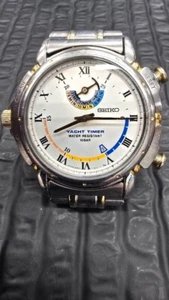 Extremely rare in working condition Seiko Yacht Timer 8M37-7000 Men's Wristwatch - Picture 1 of 9