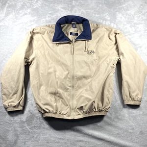 Vantage Mens L U.S. Navy Full Zip Jacket Tan Water/Wind Resistant - Picture 1 of 7