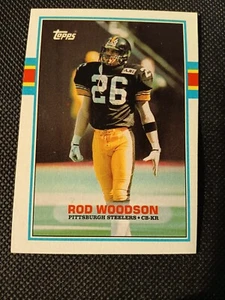 1989 ROD WOODSON TOPPS NFL ROOKIE CARD RC #323 PITTSBURGH STEELERS PURDUE RAVENS - Picture 1 of 2
