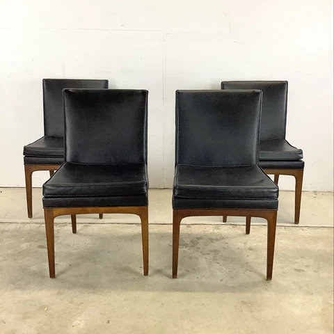Set of Four Mid-Century Dining Chairs- Vintage Retro Modern Design Cover