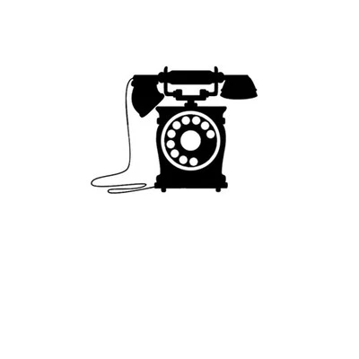 Calcomanía adhesiva de teléfono estilo antiguo para Macbook computadora portátil ventana de automóvil SUV decoración de pared Foto 1 de 4