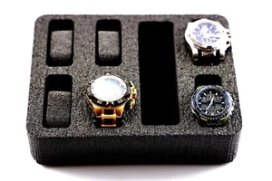 Neu Precut 6 Uhren Sammler Gehäuse Schaumstoff passt Pelican Your 1200 IM2050 SE300 Case - Bild 1 von 3