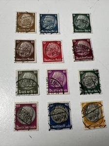LOTE DE SELLOS VINTAGE ALEMÁN Reich Hindenburg set 1933 deustch ww2 mail - Imagen 1 de 5