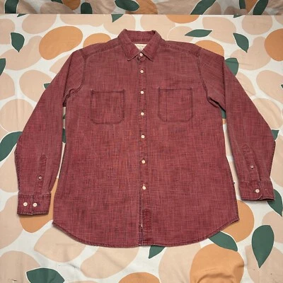 The Territory Ahead Chambray Button Up Men's Medium Red Long Sleeve Relaxed Fit - Image 1 of 4