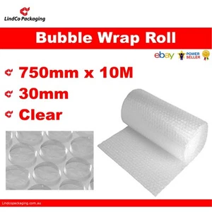 P30 Clear Bubble wrap Air Cushioning Roll 750mm x 10Metre (30mm) Large Bubble - Picture 1 of 2