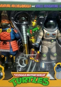 SAMURAI MICHELANGELO & SPACE DONATELLO 2 Pack Ninja Turtles Target NECA TMNT - Picture 1 of 11
