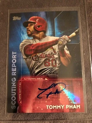 2016 Topps Update Series Tommy Pham St. Louis Scouting Report Auto #SRA-TP 💎 - Image 1 of 2