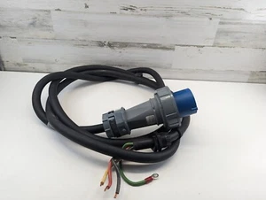 MENNEKES ME 460P9W-1109 4 WIRE 250V 60A WATERTIGHT PLUG WITH CABLE 13' WHIP WIRE - Picture 1 of 7