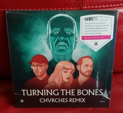 JOHN CARPENTER Good Girls / CHVRCHES Turning The Bones * Blue & Pink Marble 7”  - Image 1 of 4
