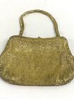 Vintage 1960S Walborg Gold Beaded Evening Purse Made In Japan