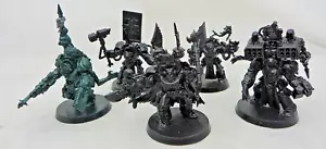 Games Workshop Warhammer 40K Chaos Space Marines Terminators primed army lot - Picture 1 of 4