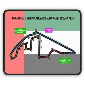 Formel 1 Gaming Mauspad mit dem Abu Dahbi Streckenlayout. - Bild 1 von 5