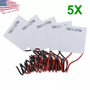 5 PCS TEC1-12706 12V 60W Thermoelectric Cooler TEC Peltier Plate Module 5X US - Picture 1 of 4