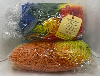 Nuevo de Lote Antiguo Hilos Schaefer Elaine Pintados a Mano Snoopy's Crayones 99% Lana Merino Foto 1 de 4