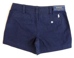 $89,5 Polo donna Ralph Lauren pony logo twill chino spiaggia golf mini pantaloncini NVY 2 - Foto 1 di 8