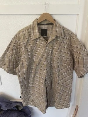 Sean John Shirt Men XL Light Brown Square Style Y2k - Image 1 of 4
