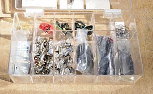 N scale Model railroad layout light bulbs, connectors, wires; 3 sizes in case - Picture 1 of 4