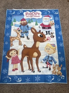 Rudolph Red Nosed Reindeer Fabric Panel Cotton Wall Hanging OOP VIP Cranston - Picture 1 of 3