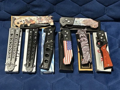 Variedad de NAVAJA PLEGABLE ASISTIDA POR RESORTE CON CLIP PARA CINTURÓN Acero Inoxidable  Foto 1 de 4