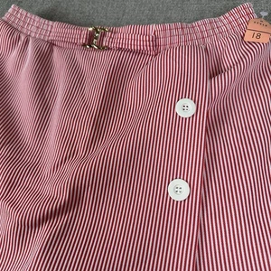 Vintage Montgomery Ward rot weiß gestreift Skort Shorts Retro 60er 70er Rock neu mit Etikett - Bild 1 von 9