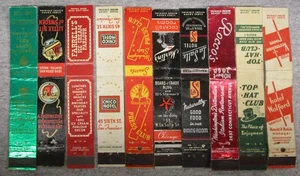 Lot of 10 TEN STRIKE Matchbook Covers Top Hat Club La Salle Hotel etc 1930 (A) - Picture 1 of 3