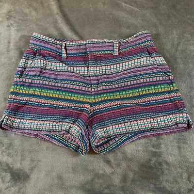 GAP City Shorts Womens Size 0 Colorful Striped High Waist Casual Boho Aztec - Image 1 of 4