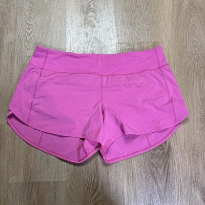 "Pantalones Cortos Lululemon Speed Up Tiro Alto Forrados Entrepierna 3.5"" Frambuesa Madura Talla 12" Foto 1 de 4