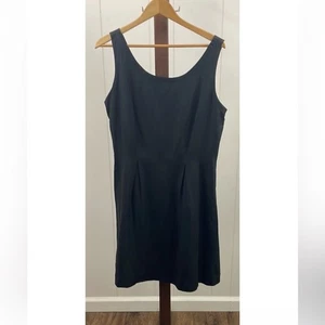 Aka Eddie Bauer Vintage Black Silk/Linen Sleeveless Dress 14 Tall - Picture 1 of 3