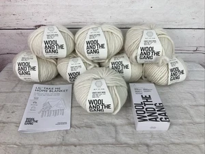 Wool And The Gang Lil Take Me Home Blanket Full Set Ivory White Wool RRP £150 - Picture 1 of 7