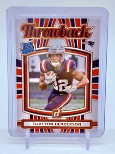 2025 Panini Donruss TreVeyon Henderson #19 Throwback Rated Rookie RC Patriots - Picture 1 of 2