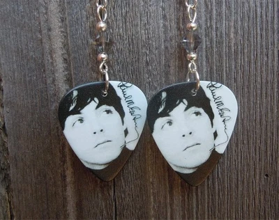Pendientes de guitarra The Beatles Paul McCartney con cristales de Swarovski grises Foto 1 de 3
