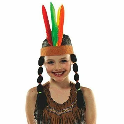 amscan Thanksgiving Pow Wow Fabric & Feather Headband | Party Accessory NEW A11 - Image 1 of 2