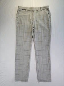 H&M Womens Dress Pants Houndstooth Plaid Size 14 Elastic Comfort Waist Soft Knit - Picture 1 of 15